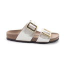 Birkenstock sidney buckle pearl white