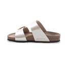 Birkenstock sidney buckle pearl white