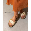 Birkenstock madrid big buckle ecru