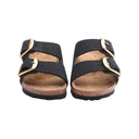 Birkenstock arizona big buckle black gold
